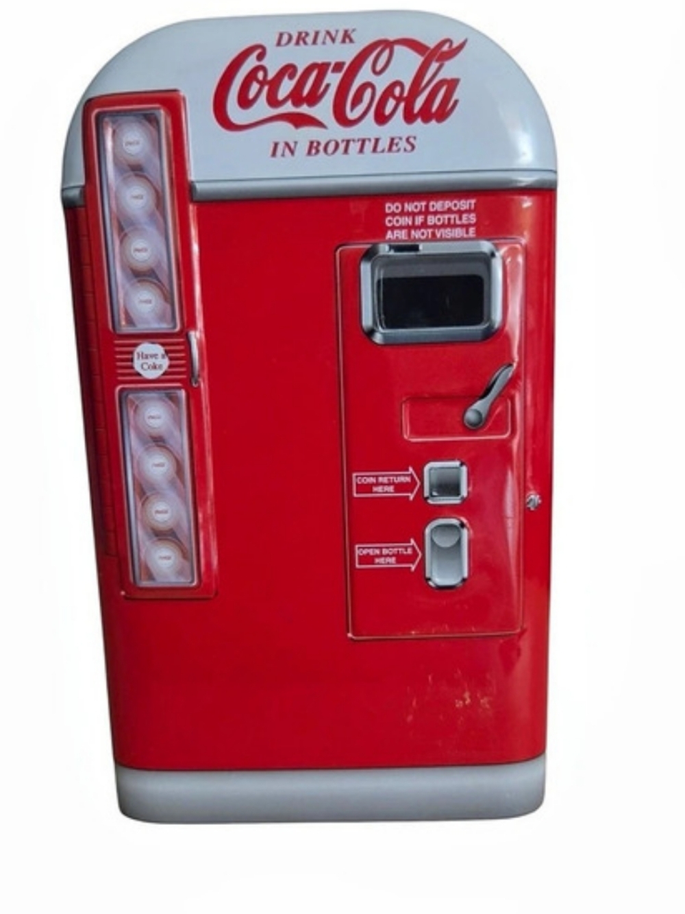 Coca-Cola Retro Vending Machine Mini Fridge 10-Can Cooler Vintage Bottle Vending